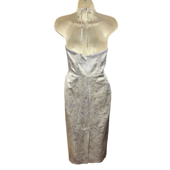 Rachel Comey Halter Dress in Grey Print New With Tags Size 2 - Picture 2 of 5